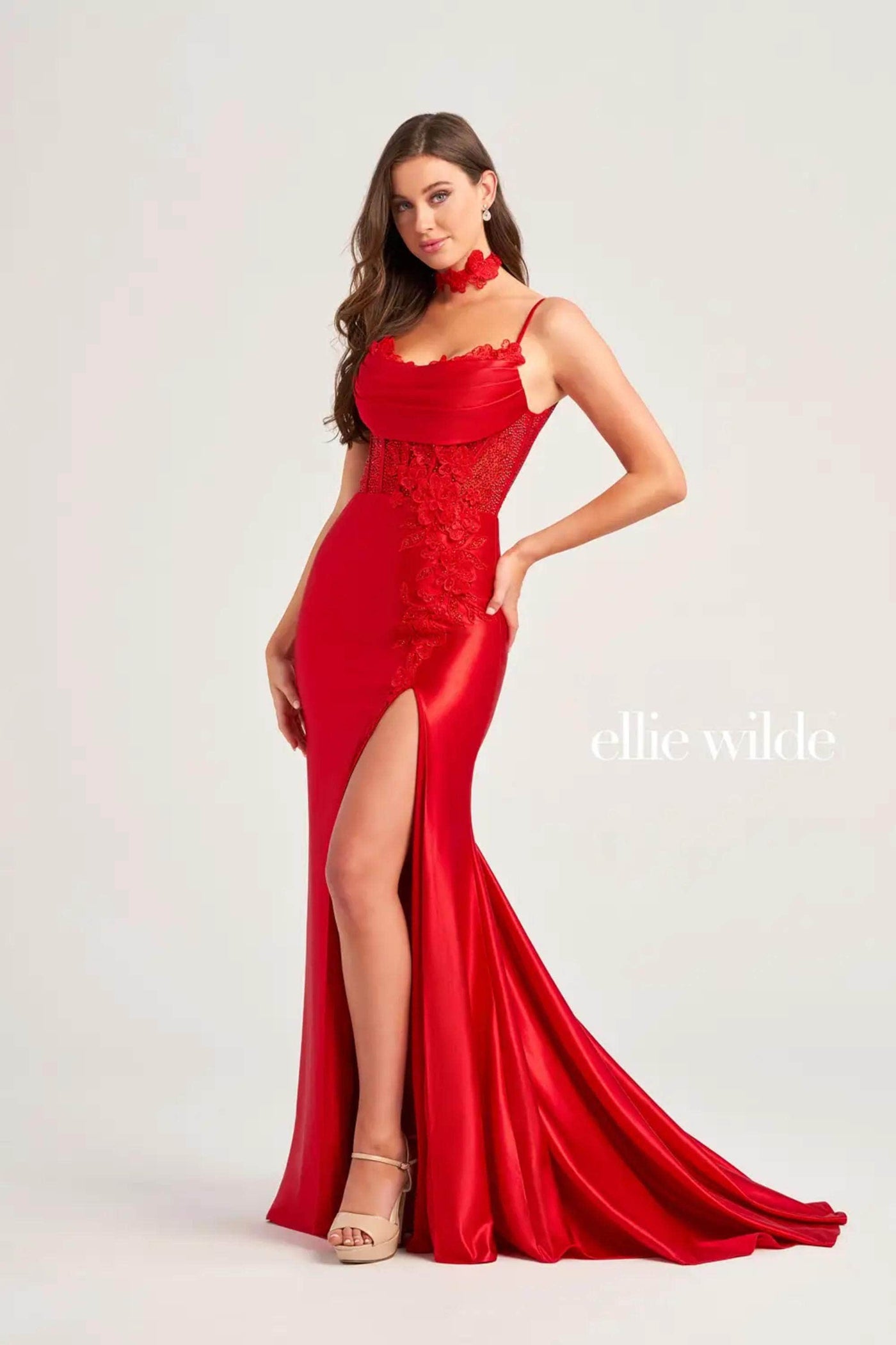 Ellie Wilde EW35028 - Sweetheart Pleated Evening Dress