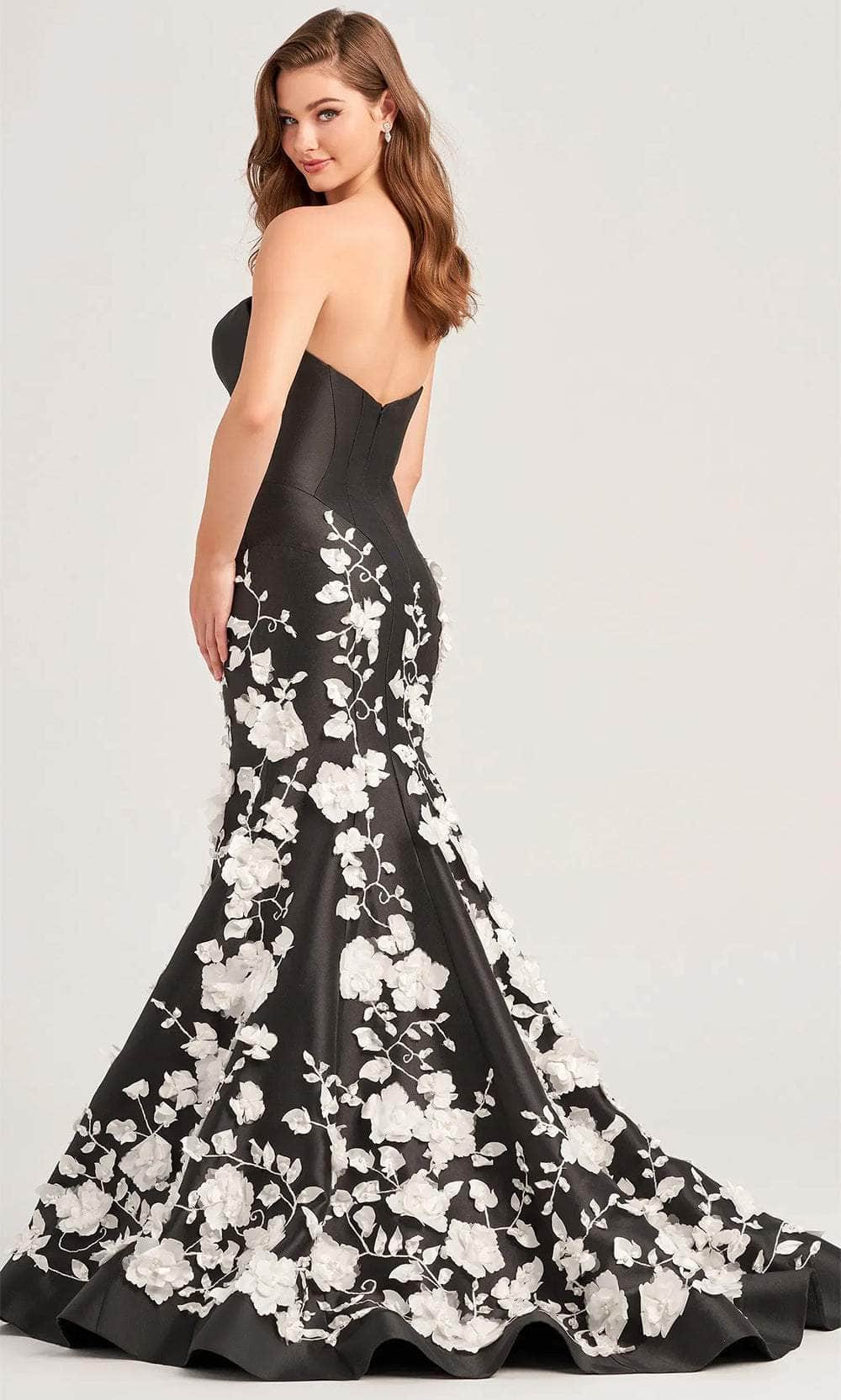 Ellie Wilde EW35036 - Strapless Three-Dimensional Embellished Prom Gown Prom Dresses