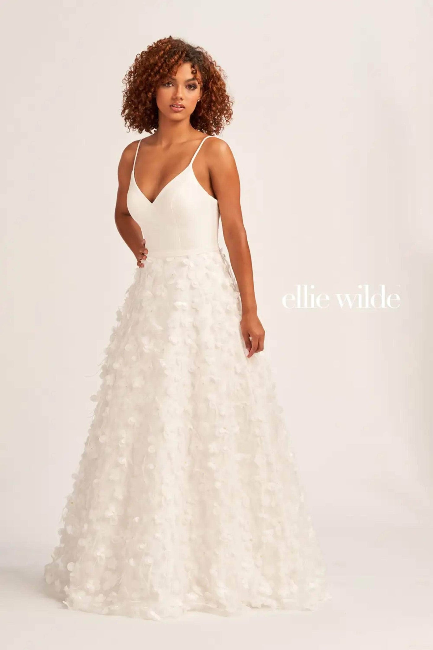 Ellie Wilde EW35037 - Floral V-Neck Ballgown