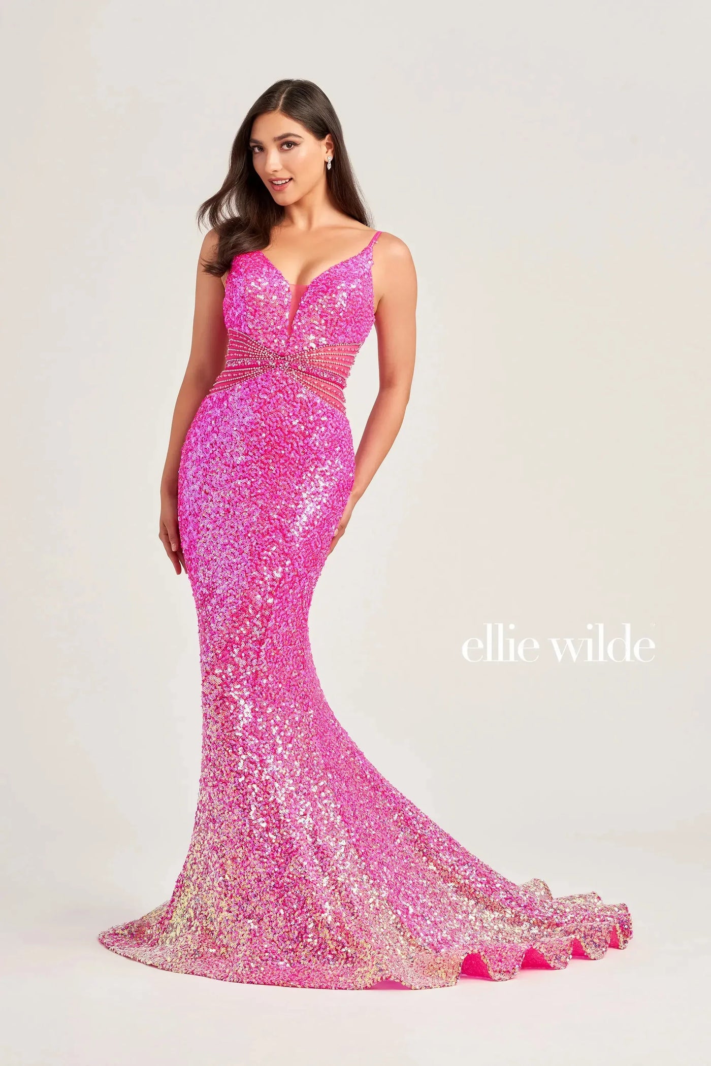 Ellie Wilde EW35044 - Sleeveless V-Back Gown