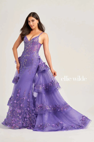 Ellie Wilde EW35045 - Illusion Sheath Evening Dress