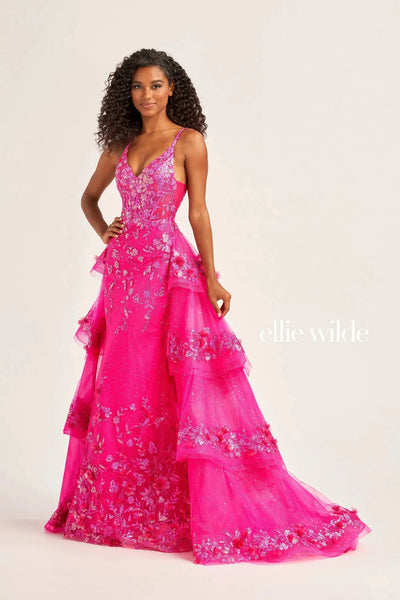 Ellie Wilde EW35045 - Illusion Sheath Evening Dress