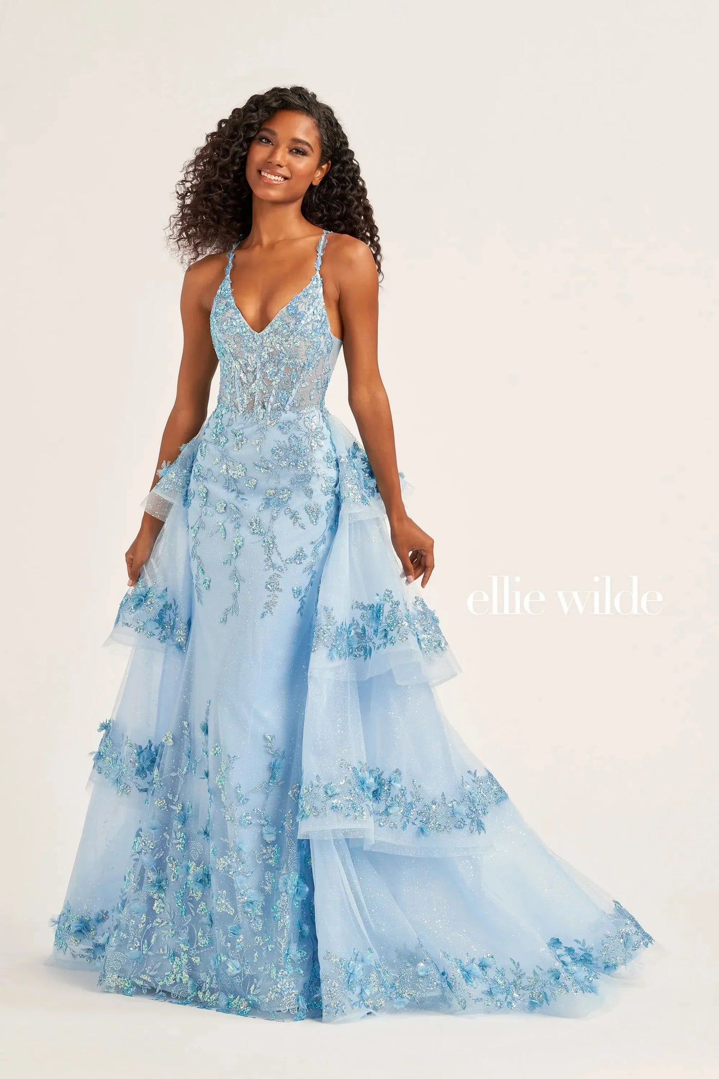 Ellie Wilde EW35045 - Illusion Sheath Evening Dress