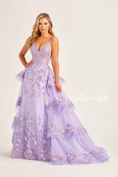 Ellie Wilde EW35045 - Illusion Sheath Evening Dress