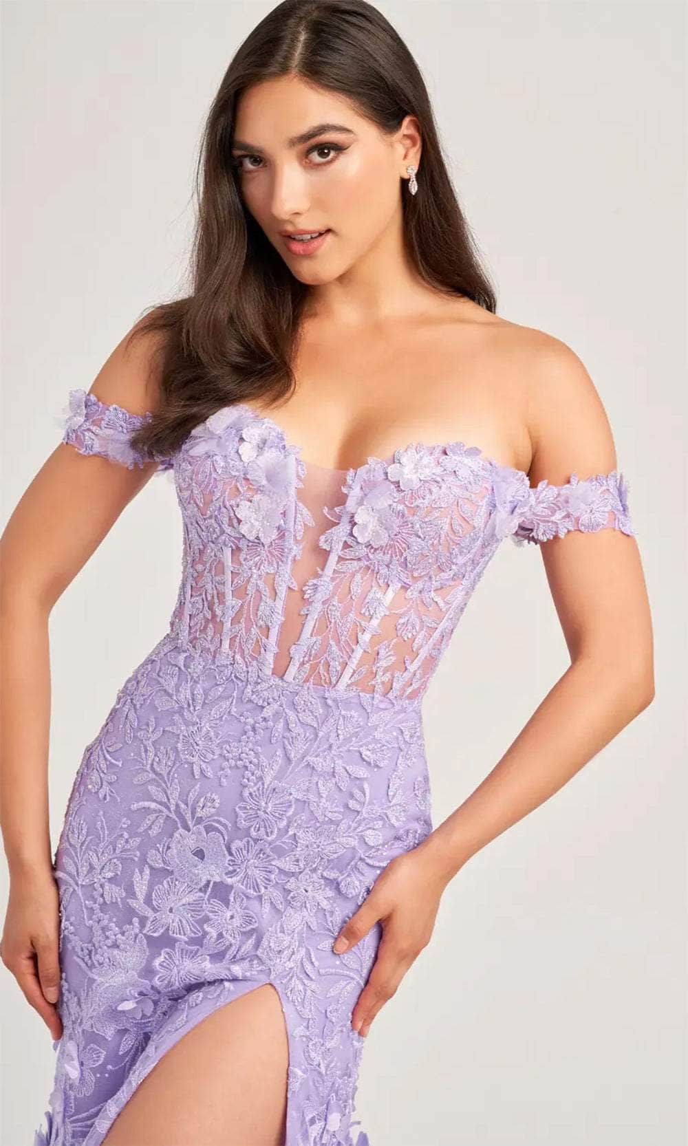 Ellie Wilde EW35054 - Off-Shoulder Trumpet Evening Dress Prom Dresses