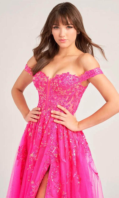 Ellie Wilde EW35058 - Lace-Applique A-Line Prom Gown Prom Dresses
