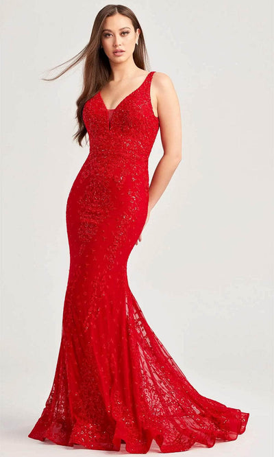 Ellie Wilde EW35072 - Stone Accented Sleeveless Prom Gown Prom Dresses 00 / Ruby