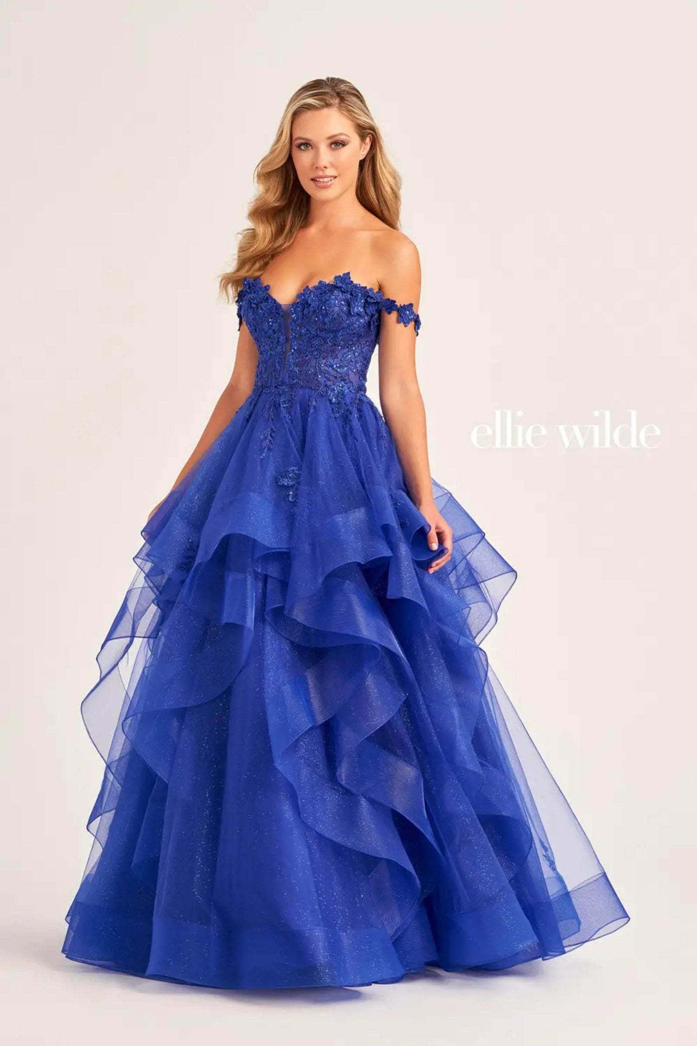 Ellie Wilde EW35084 - Glitter Floral Ballgown