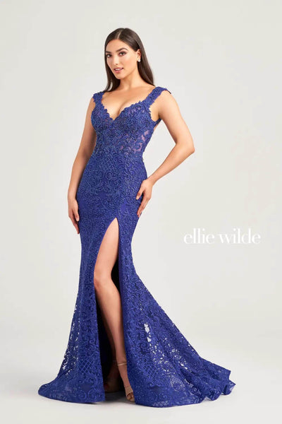 Ellie Wilde EW35091 - Embroidered V-Neck Gown