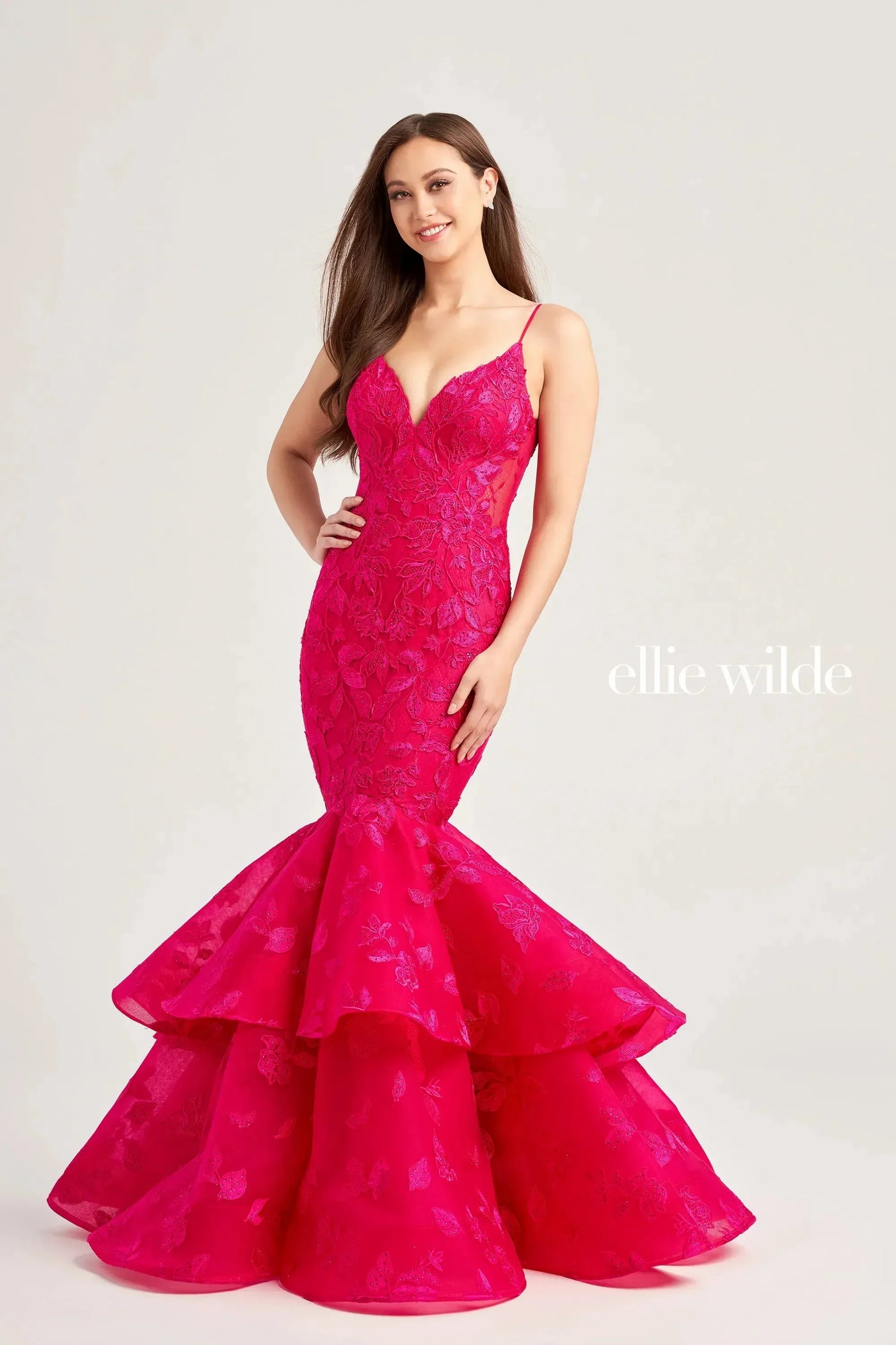 Ellie Wilde EW35092 - Embroidered Mermaid Evening Dress