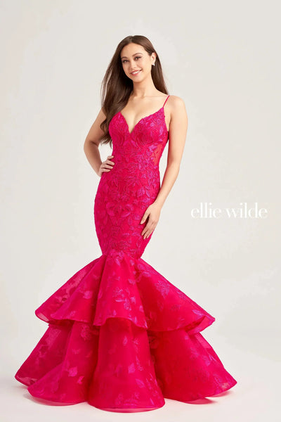 Ellie Wilde EW35092 - Embroidered Mermaid Evening Dress