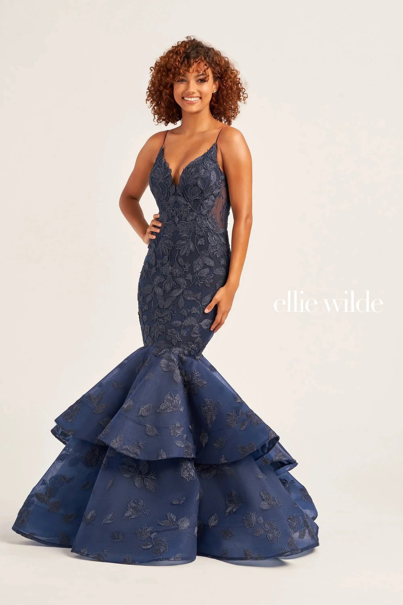 Ellie Wilde EW35092 - Embroidered Mermaid Evening Dress