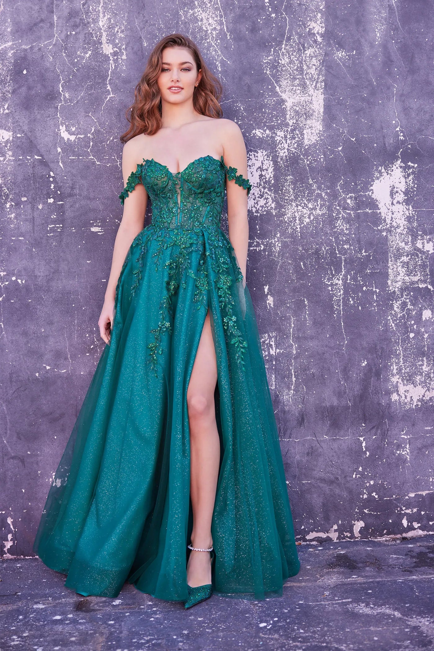 Ellie Wilde EW35101 - Off-Shoulder A-Line Evening Dress