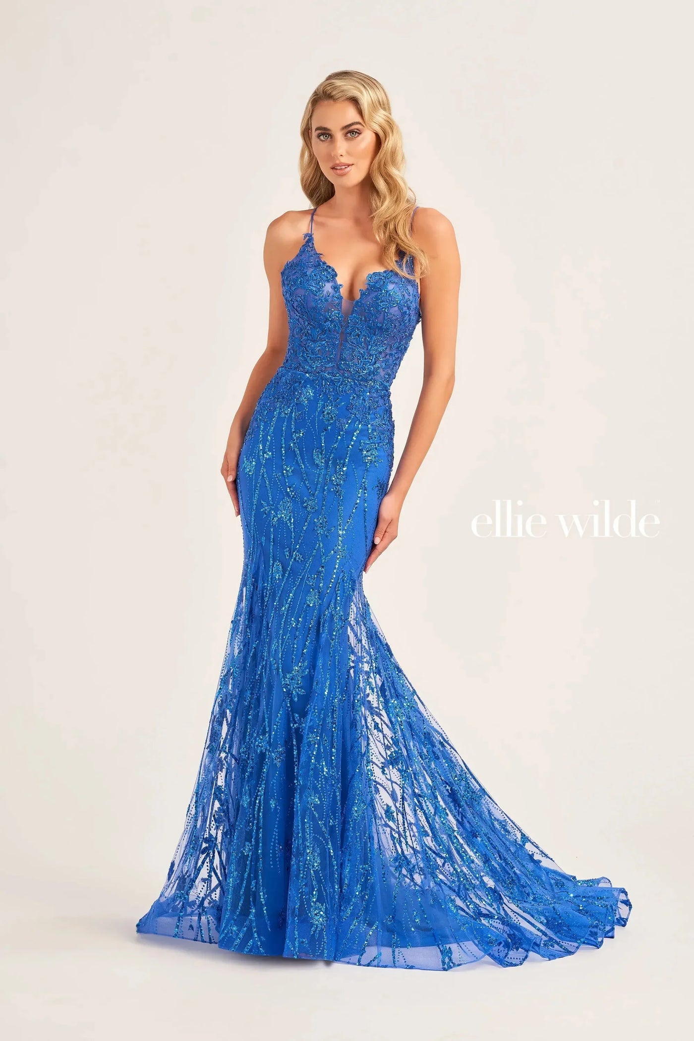 Ellie Wilde EW35104 - Mermaid Embellished Evening Dress