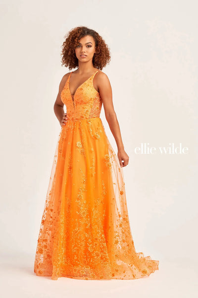 Ellie Wilde EW35105 - Sequin Floral Evening Dress