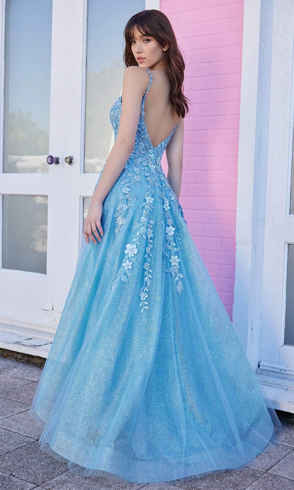 Ellie Wilde EW35108 - Sleeveless Lace Applique Prom Gown Prom Dresses