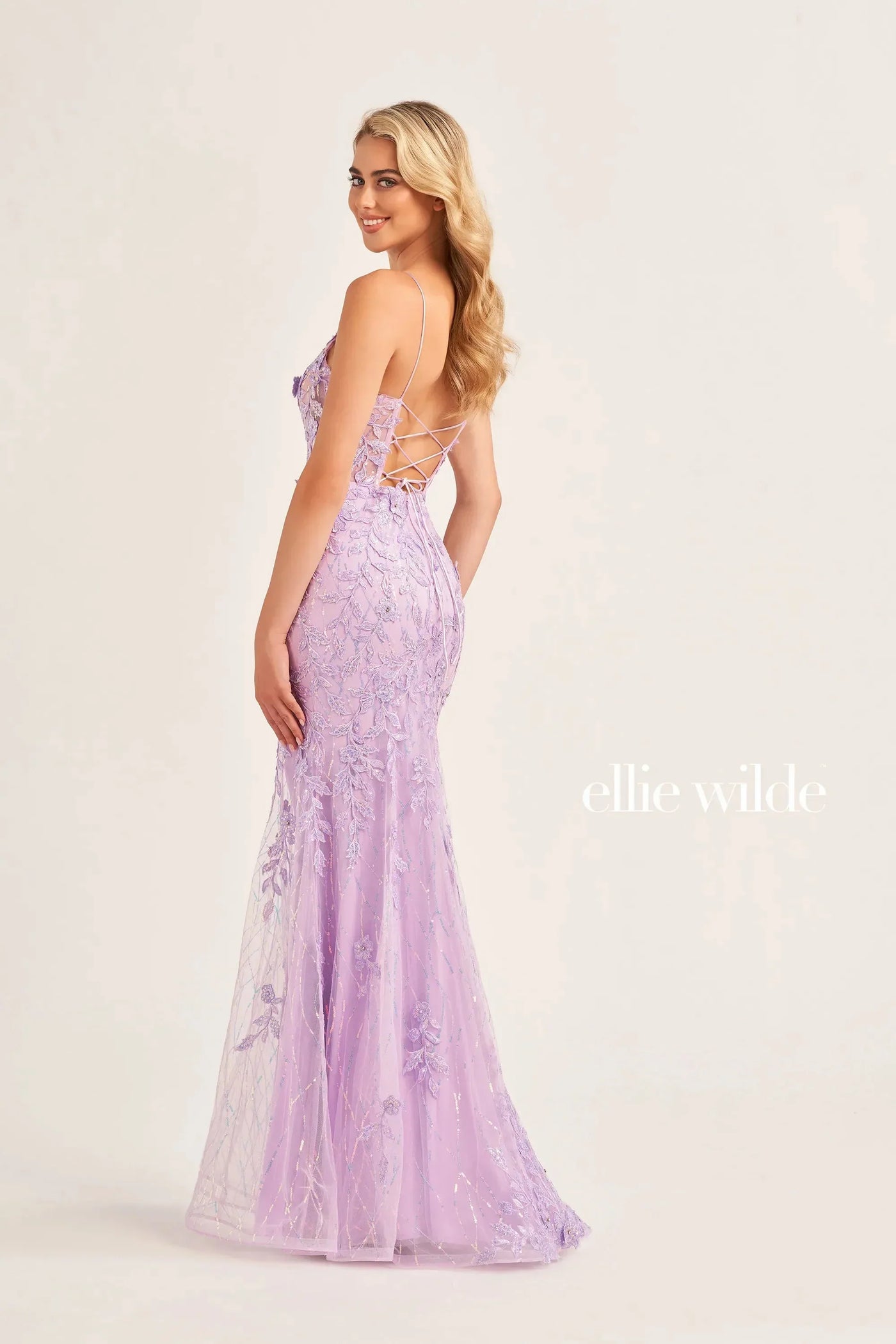 Ellie Wilde EW35110 - Sleeveless Lace-Up Gown