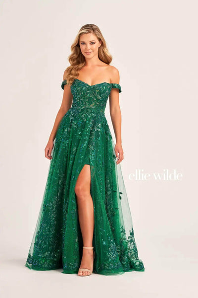 Ellie Wilde EW35116 - Off-Shoulder  A-Line Gown