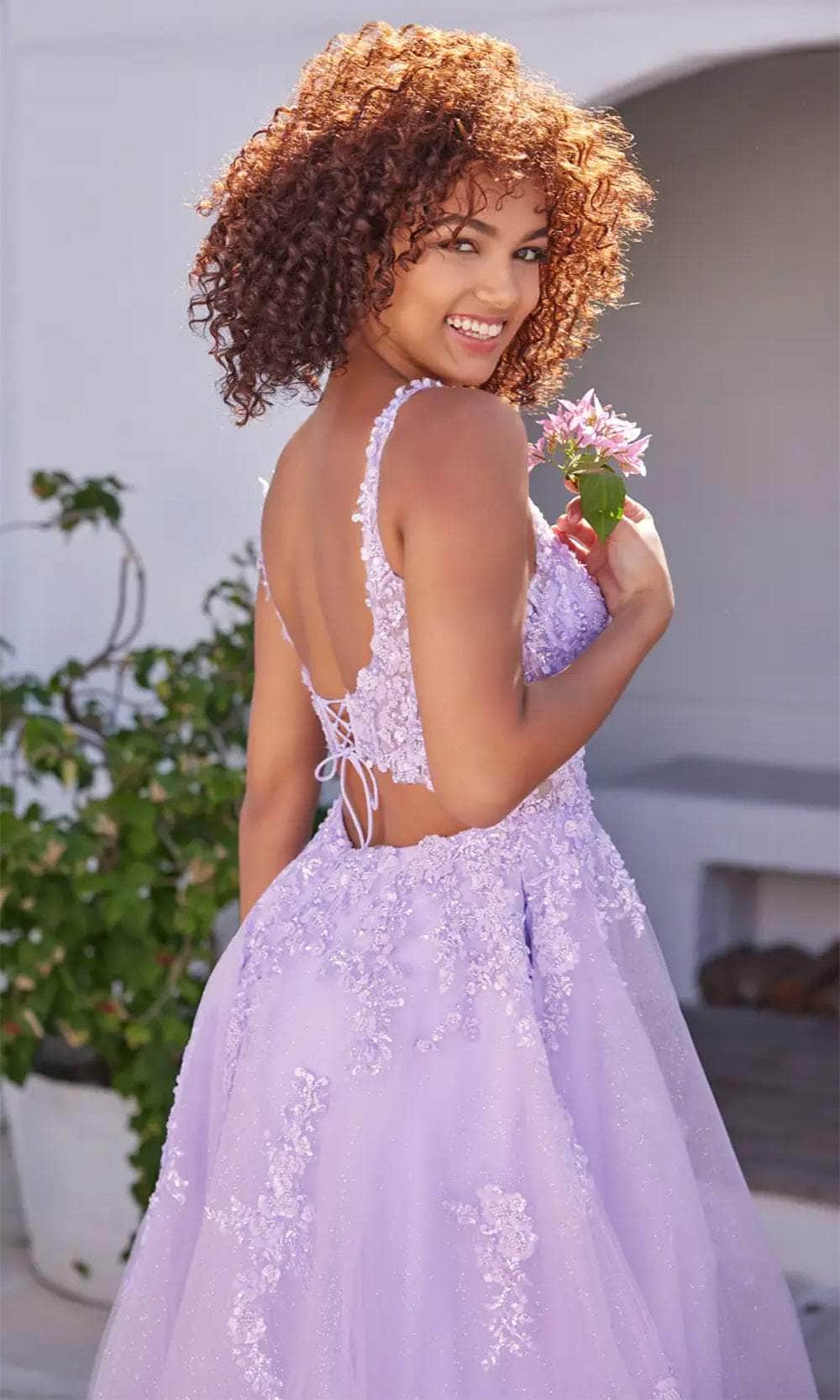 Ellie Wilde EW35118 - Corset Bodice Scoop Neck Prom Gown Prom Dresses