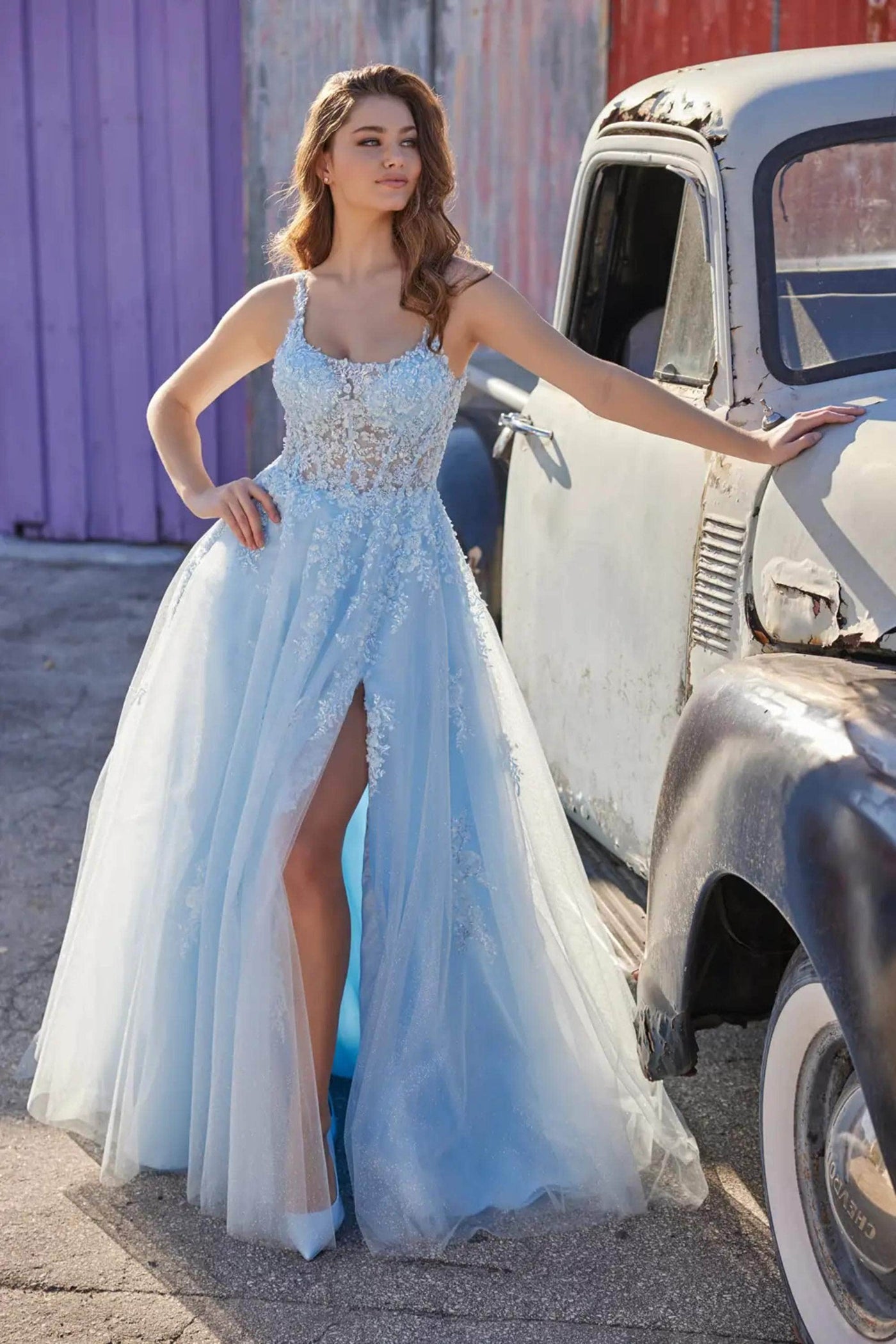 Ellie Wilde EW35118 - Scoop Neck A-Line Gown