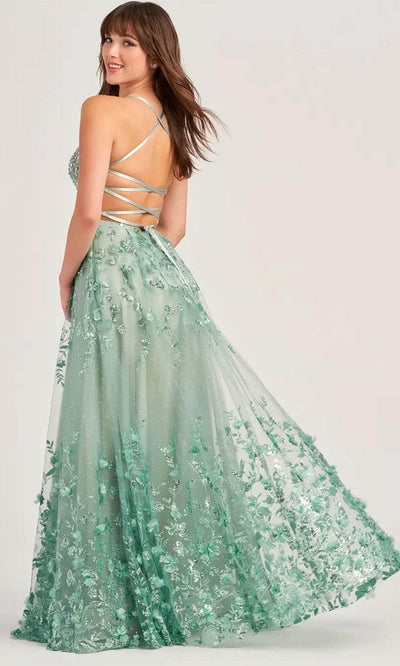 Ellie Wilde EW35240 - Scoop Neck Lace-Up Back Prom Gown Prom Dresses