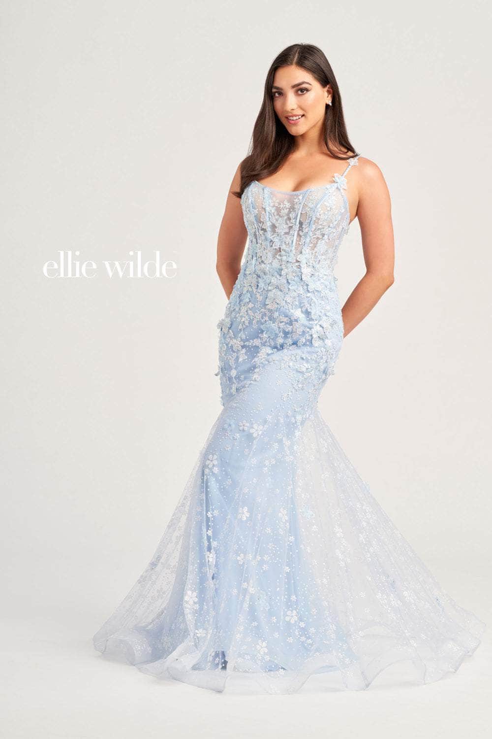 Ellie Wilde EW35241 - Scoop Neck Trumpet Gown