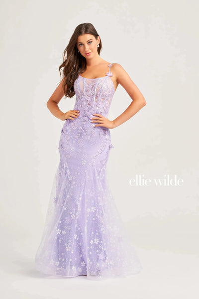 Ellie Wilde EW35241 - Scoop Neck Trumpet Gown