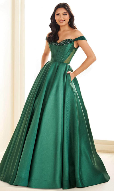 Ellie Wilde EW36100 - Sweetheart V-Back Prom Gown Quinceanera Dresses / 00  Emerald