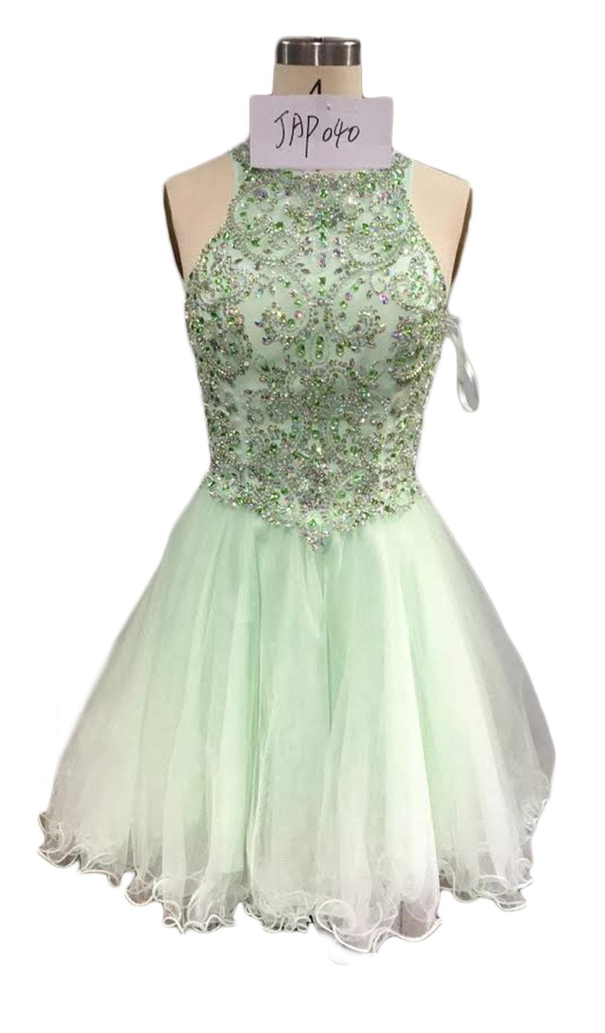 Embellished Halter A-line Homecoming Dress Dress