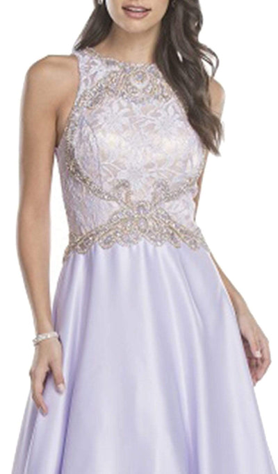 Embellished Halter Neck Evening Ballgown Dress