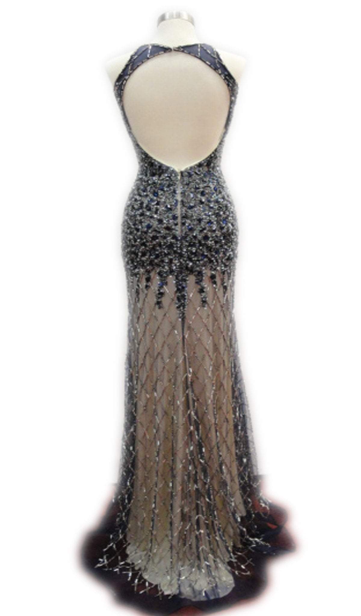 Embellished Halter Neck Evening Dress Evening Dresses