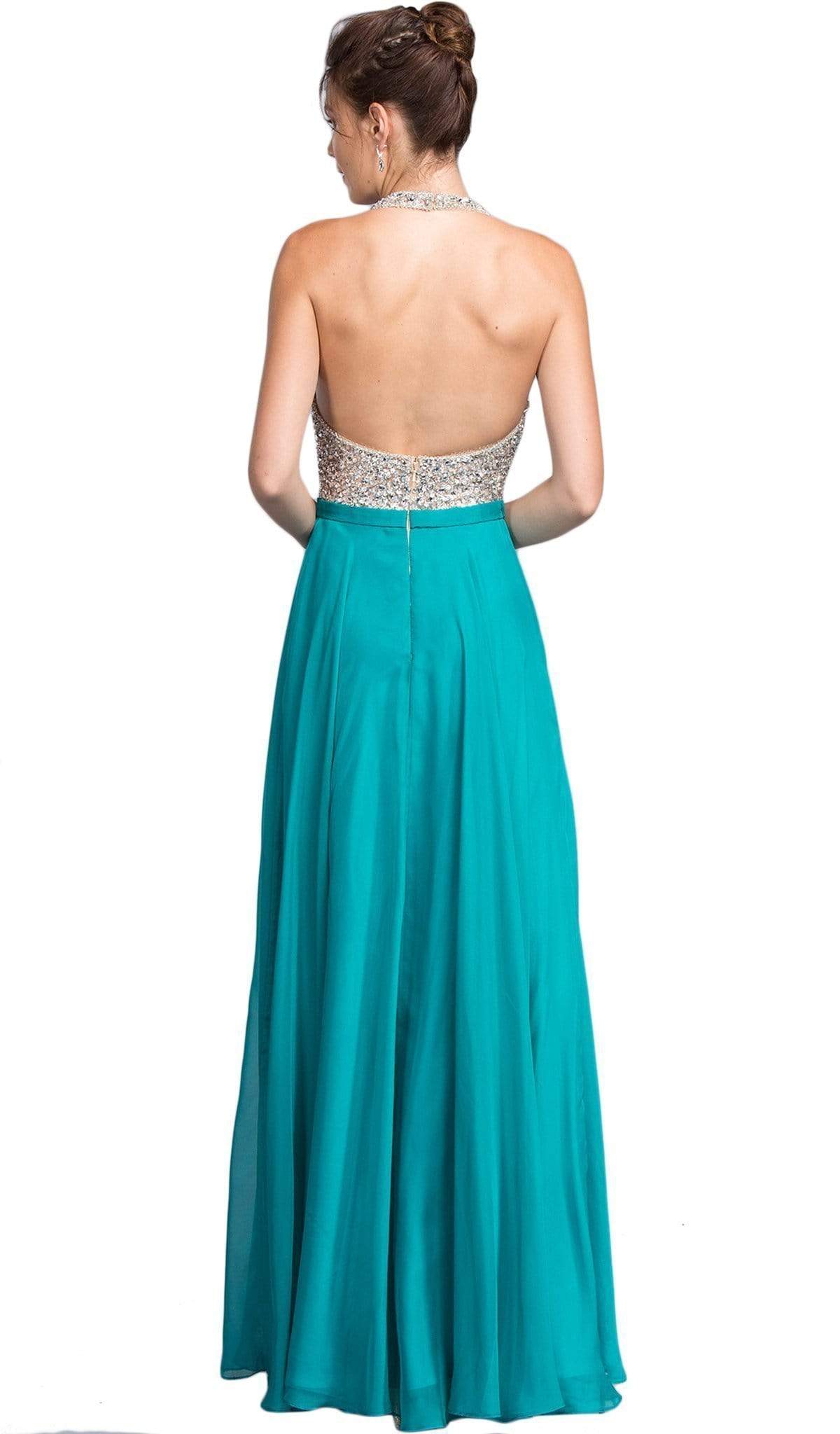 Embellished Halter Neckline A-line Prom Dress Dress