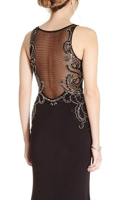 Embellished Halter Sheath Evening Dress Dress