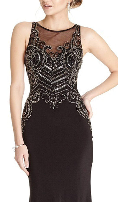 Embellished Halter Sheath Evening Dress Dress