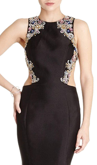 Embellished Jewel Neck Mermaid Evening Dress Evening Dresses