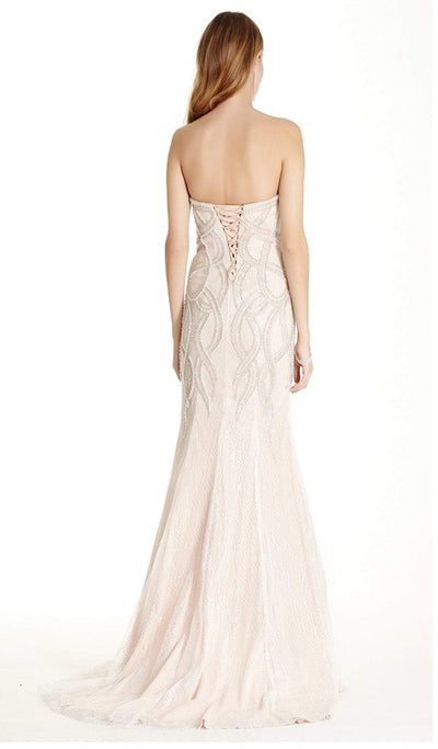 Embellished Strapless Trumpet Prom Dress Dress