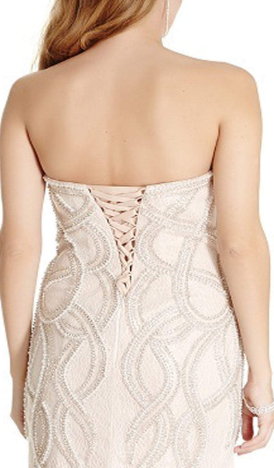 Embellished Strapless Trumpet Prom Dress Dress