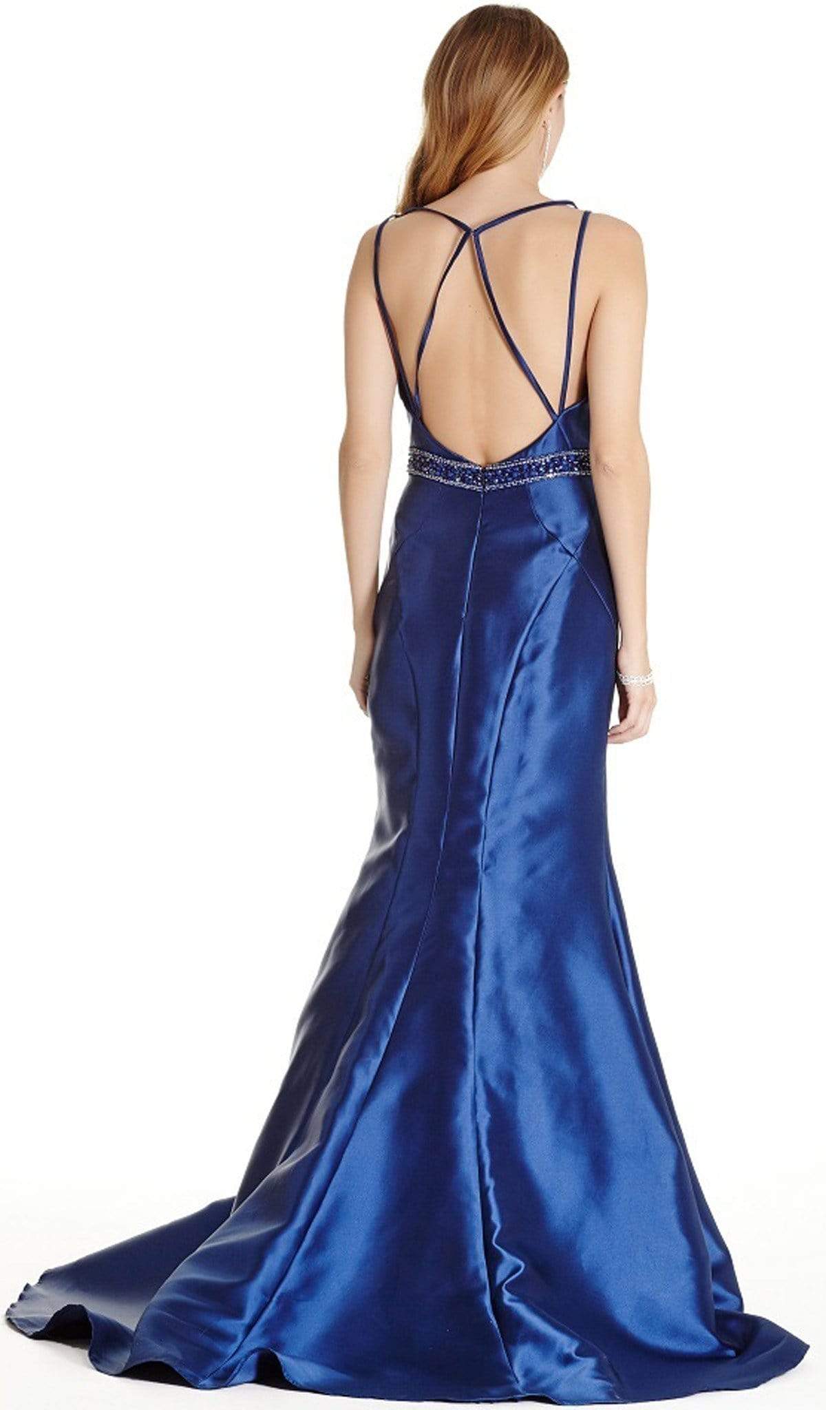Embellished V-neck Mermaid Evening Dress Evening Dresses