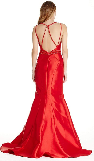 Embellished V-neck Mermaid Evening Dress Evening Dresses
