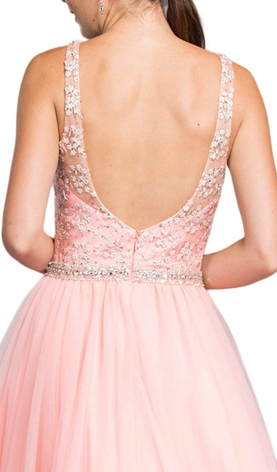 Embellished V-neckline A-line Prom Dress Dress