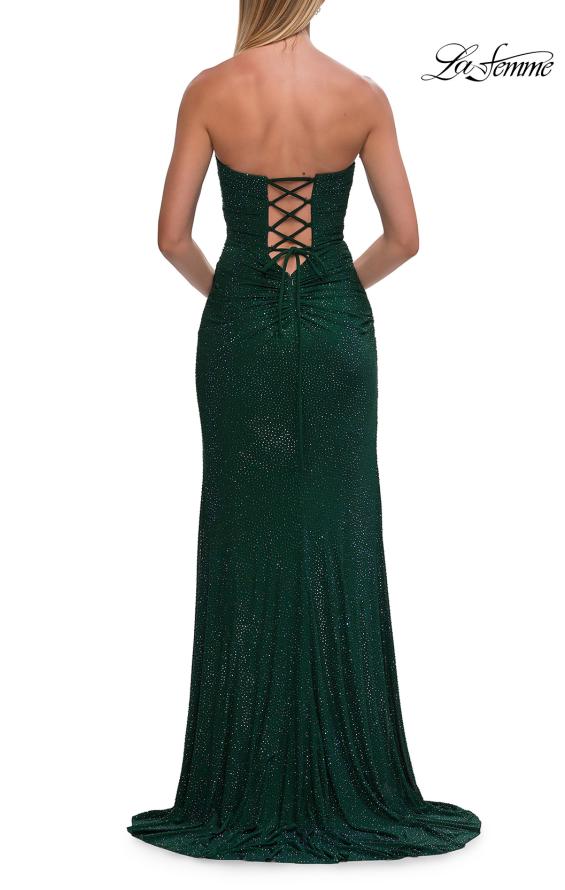La Femme 33383 - Lace-Up Back Sparkle Beaded Dress