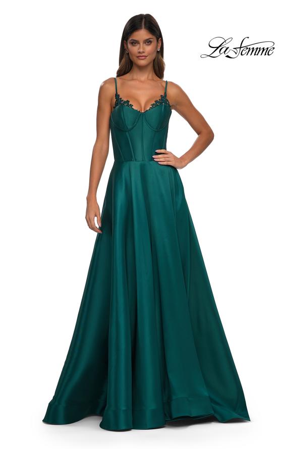 La Femme 32878 - Stunning Mikado Prom Gown