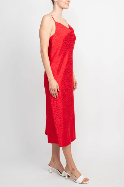 Emma & Michele 107489 - Spaghetti Strap Cowl Dress