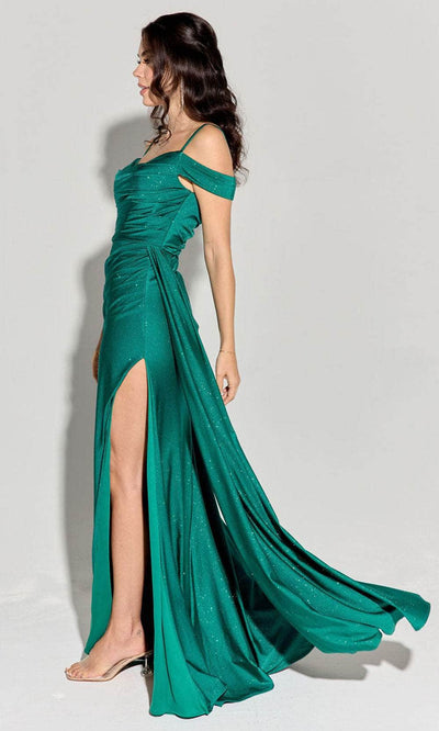 Eureka Fashion EK107 - Glitter Jersey Gown Prom Dresses