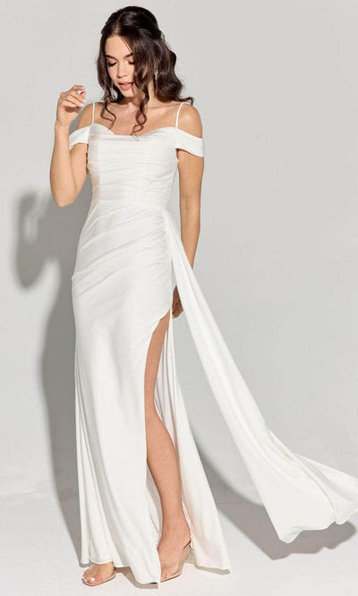 Eureka Fashion EK107 - Off-Shoulder Glitter Jersey Gown Prom Dresses