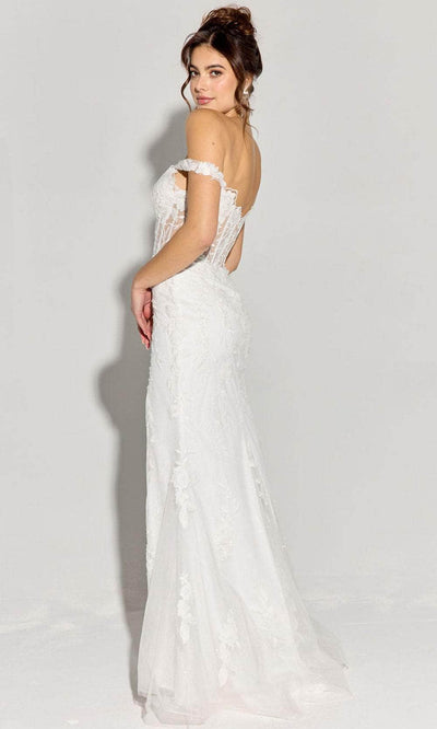 Eureka Fashion EK181 - Floral Embroidered Sheath Gown Prom Dresses