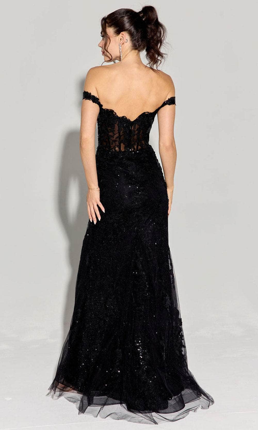 Eureka Fashion EK181 - Floral Embroidered Sheath Gown Prom Dresses