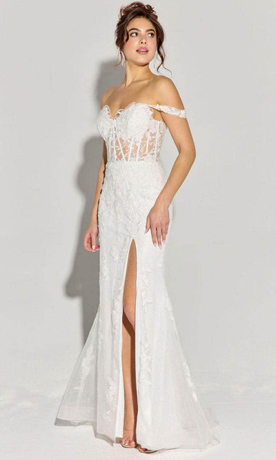 Eureka Fashion EK181 - Floral Embroidered Sheath Gown Prom Dresses