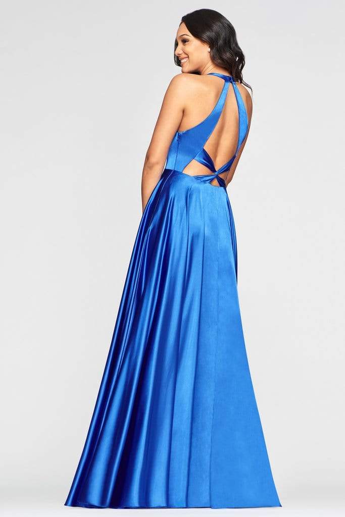 Faviana - S10403 Deep V-neck Charmeuse A-line Gown Prom Dresses