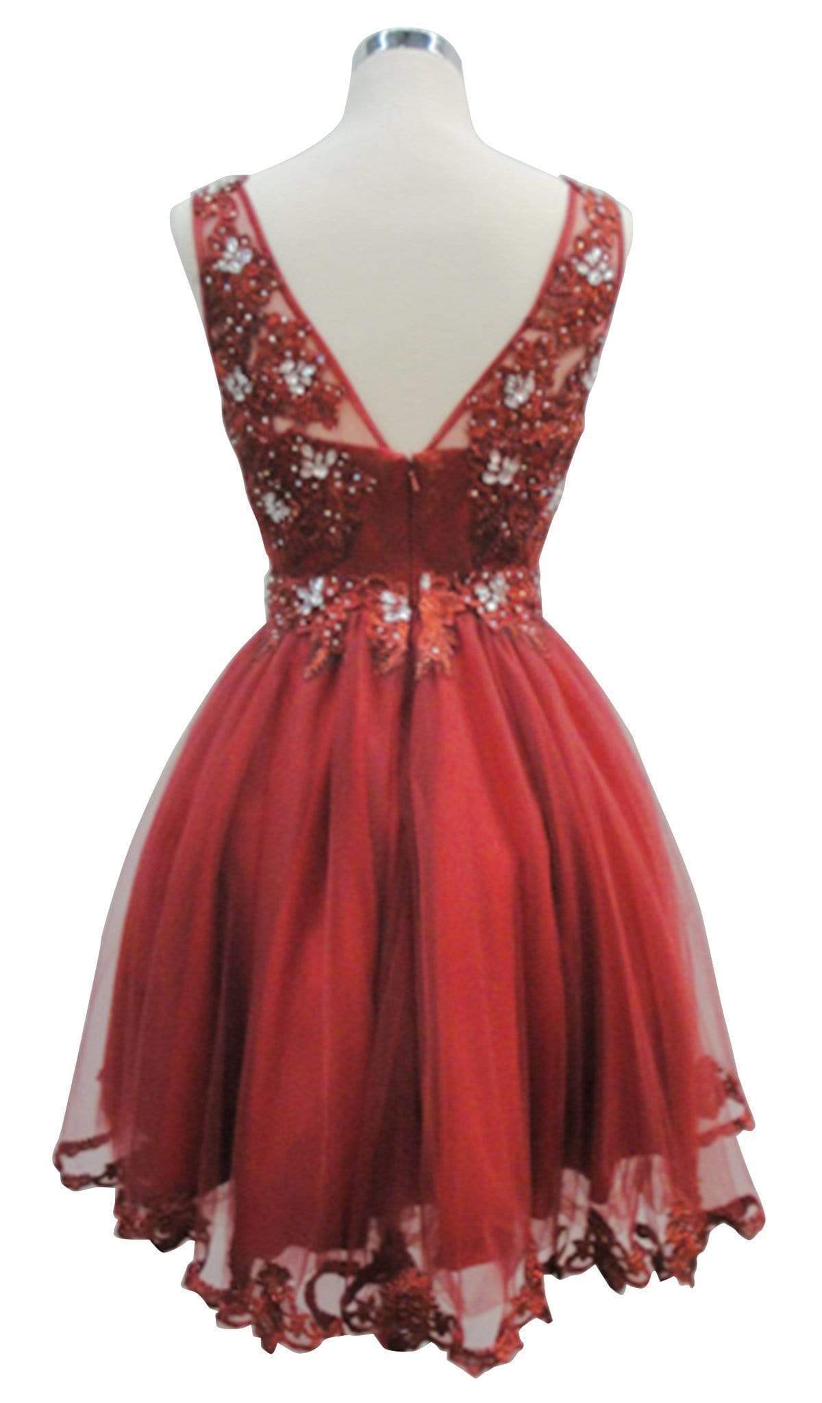 Floral Applique A-line Homecoming Dress Dress